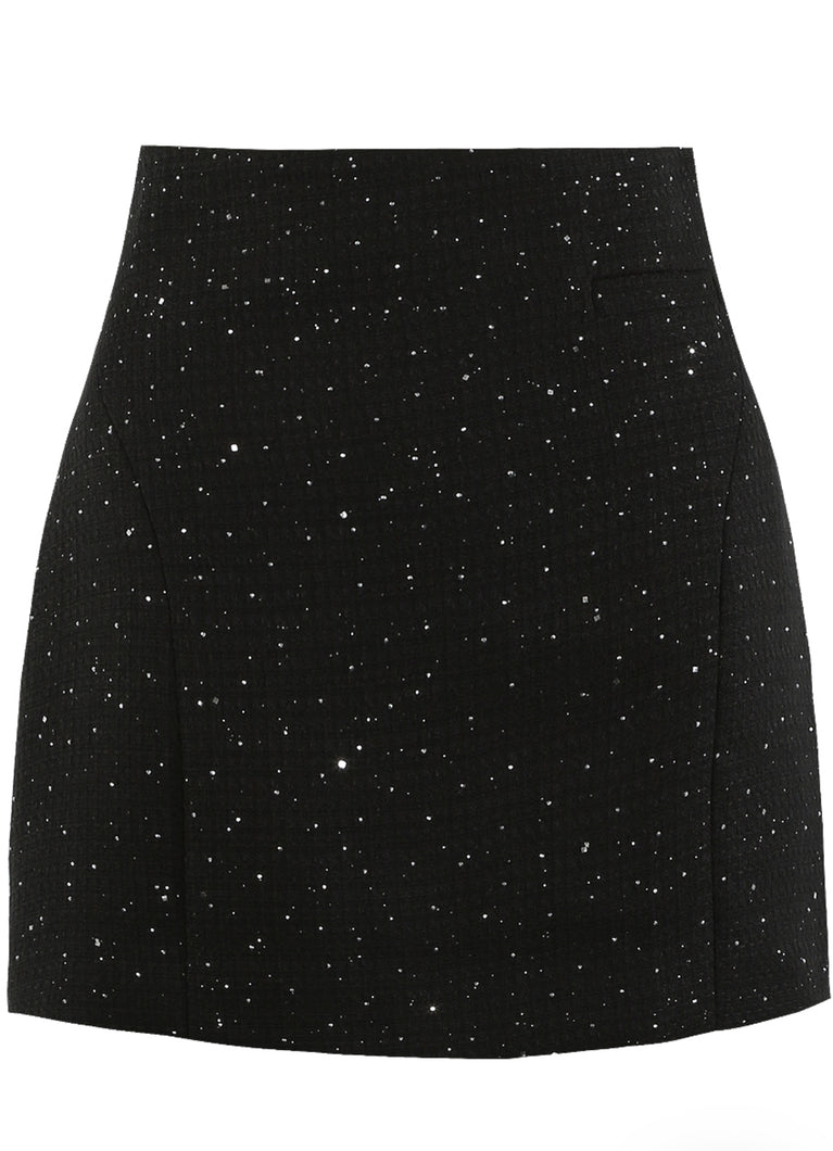 Studded Textured A-Line Skort