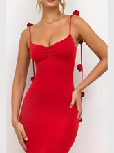 Load image into Gallery viewer, Backless red rose maxi