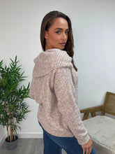 Load image into Gallery viewer, Soft mocha Off Shoulder Cosy Knit Baggy Jumper